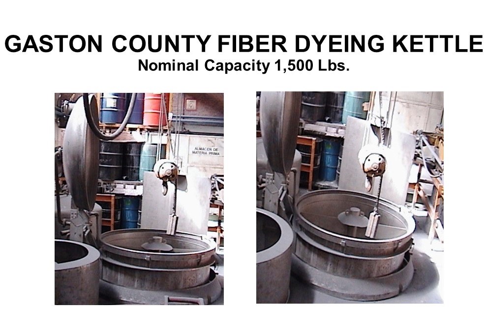 GASTON COUNTY Stock Dye Machine, 1500 lb capacity,